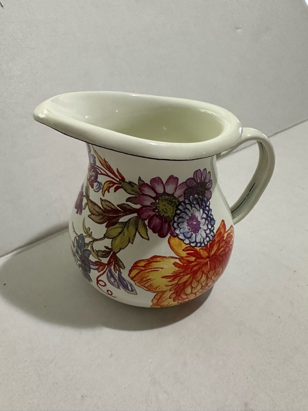 Mackenzie Childs Flower Market White Creamer